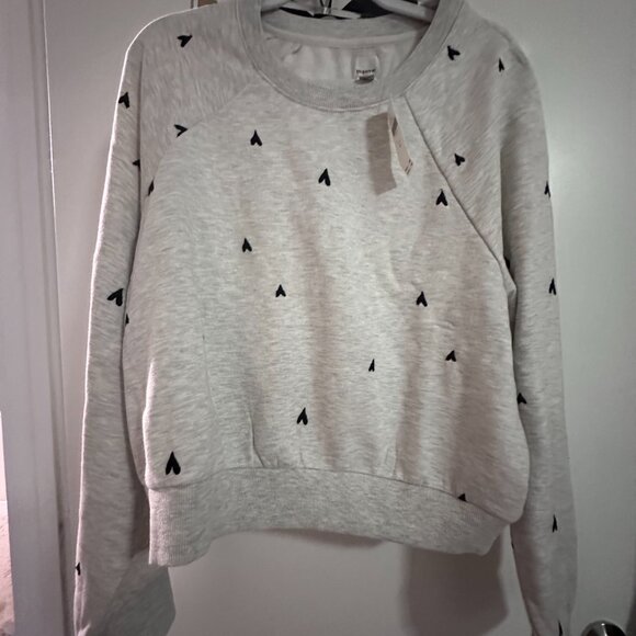 Embroided Shrunken Crew-Neck Sweatshirt - Picture 2 of 3